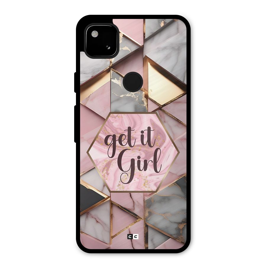 Diamond Girl Metal Back Case for Google Pixel 4a