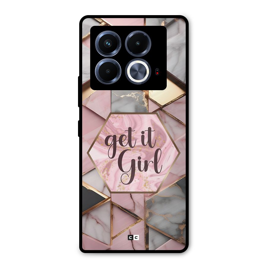 Diamond Girl Metal Back Case for Infinix Note 40 5G