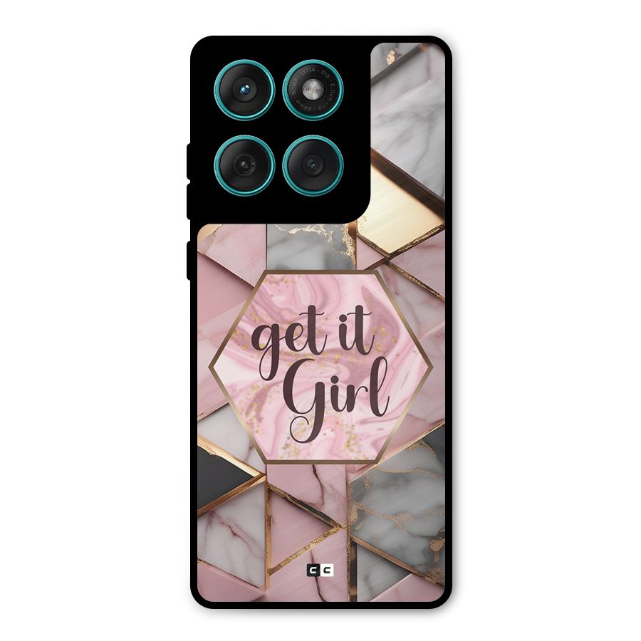 Diamond Girl Metal Back Case for Motorola Edge 60