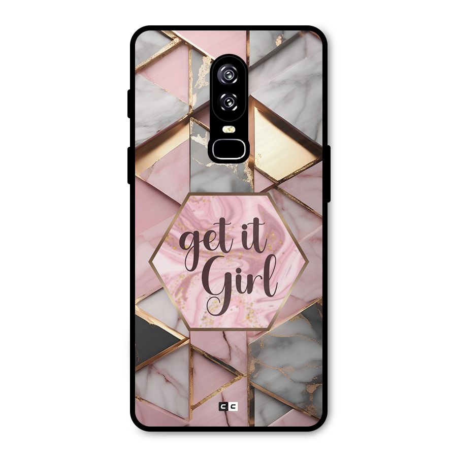 Diamond Girl Metal Back Case for OnePlus 6