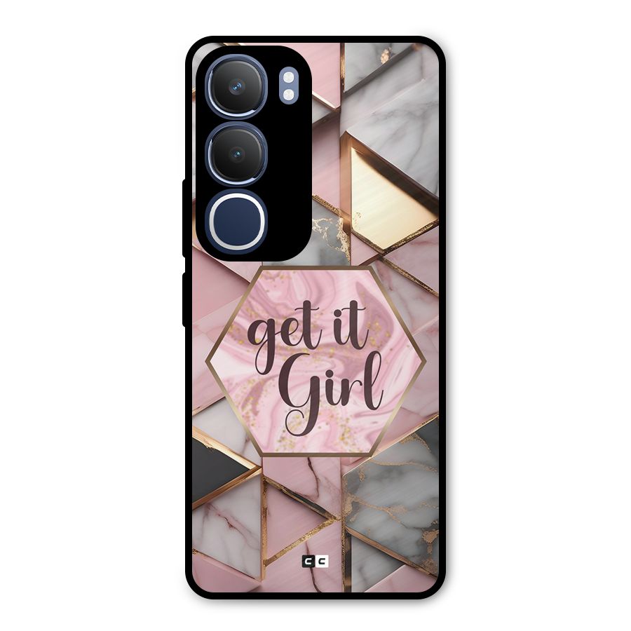 Diamond Girl Metal Back Case for Vivo Y29