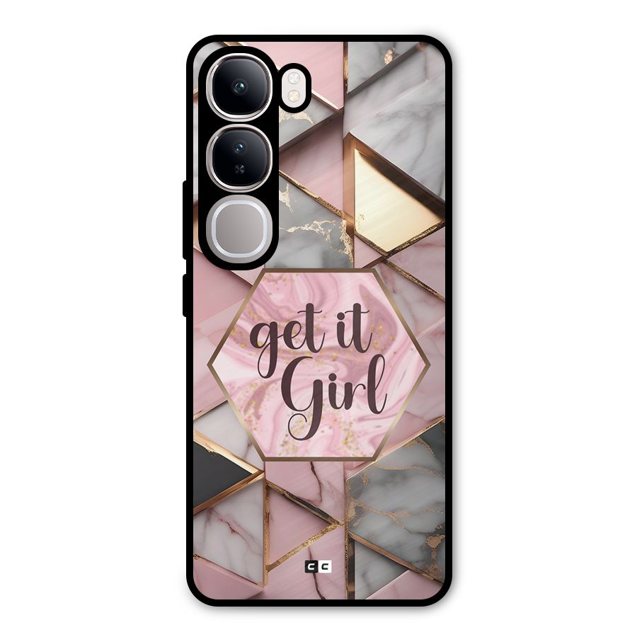 Diamond Girl Metal Back Case for Vivo Y300