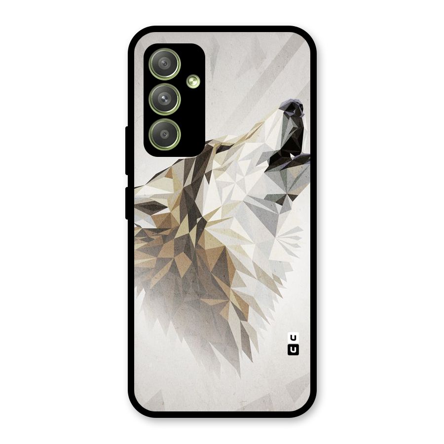 Diamond Wolf Glass Back Case for Galaxy A54