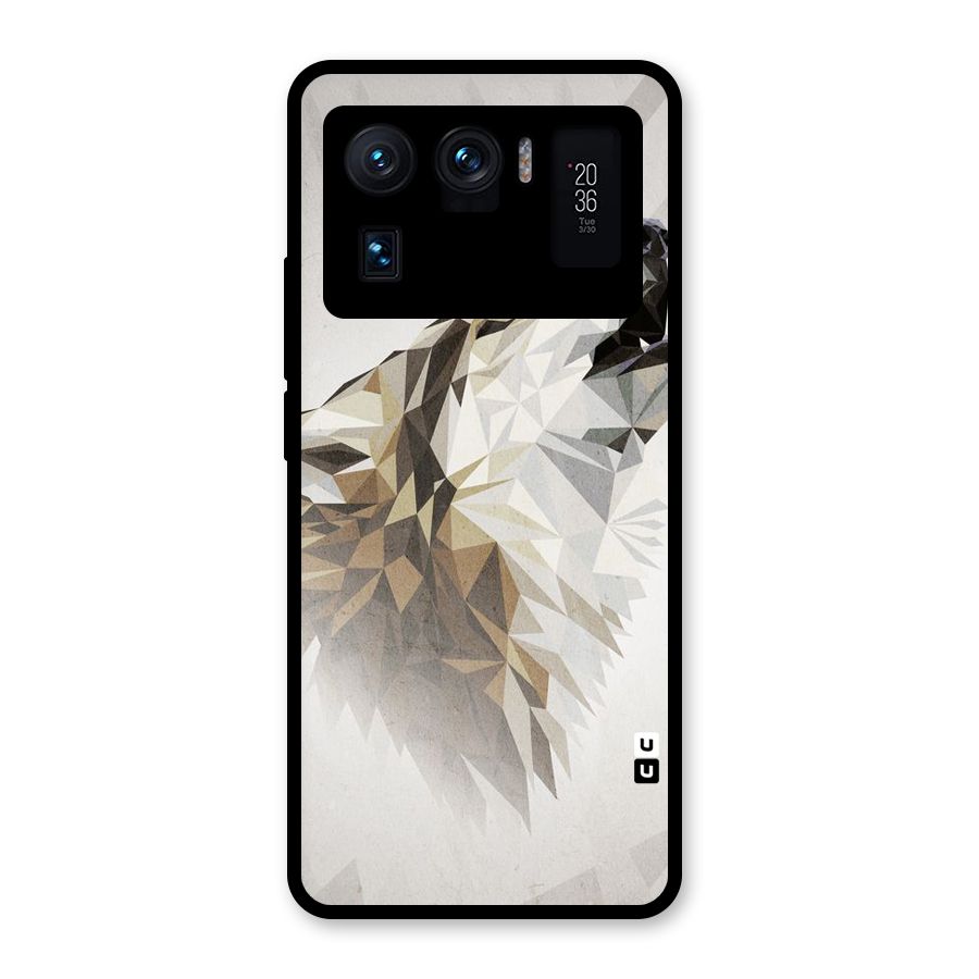Diamond Wolf Glass Back Case for Mi 11 Ultra