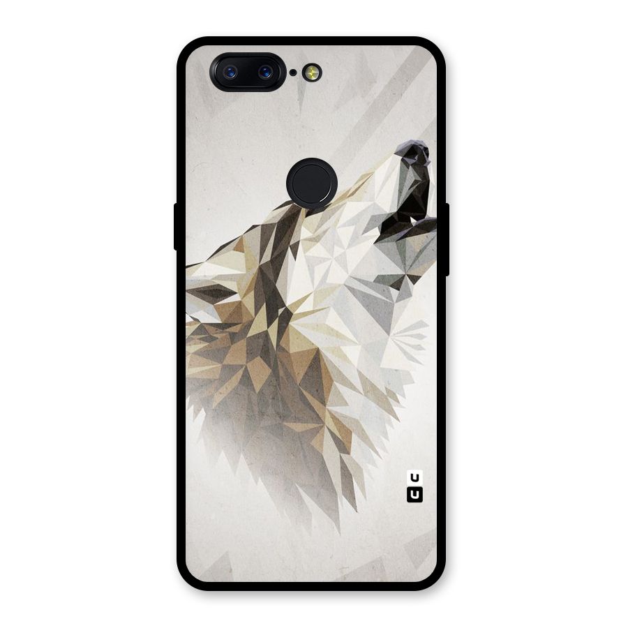 Diamond Wolf Glass Back Case for OnePlus 5T