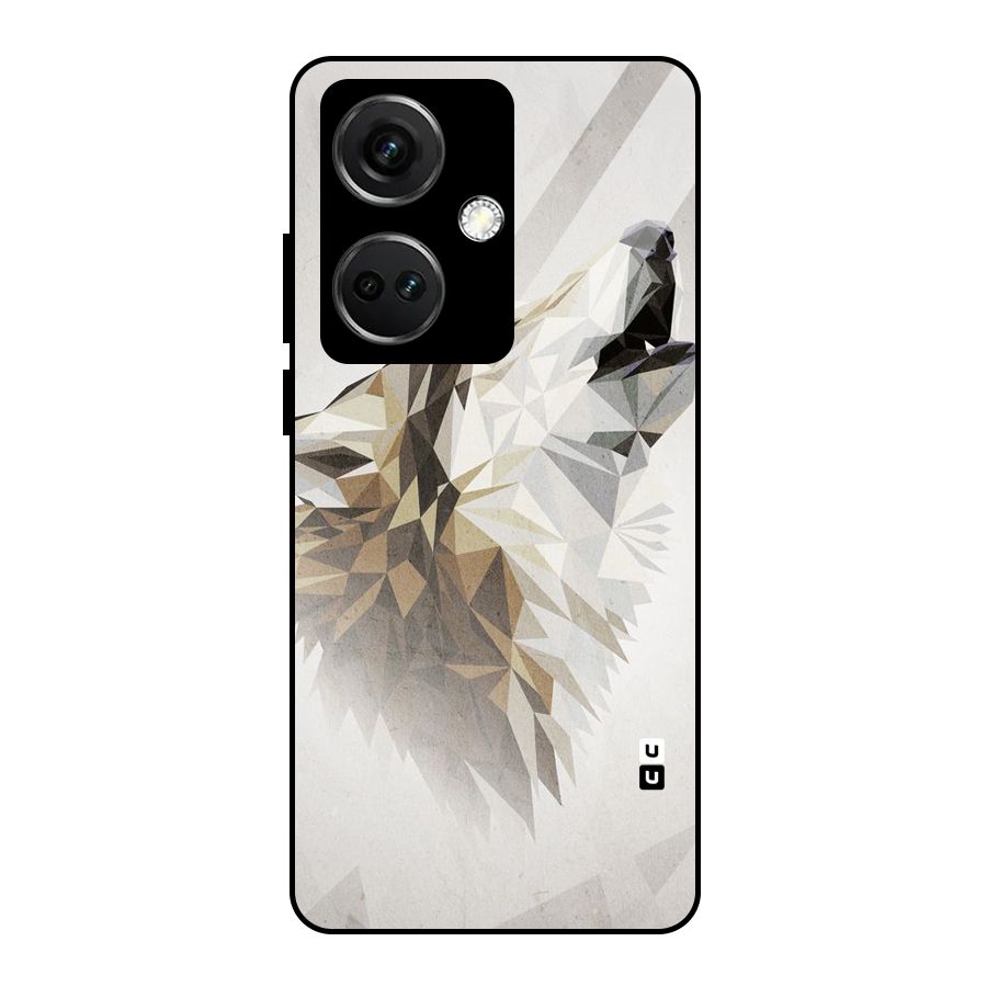 Diamond Wolf Glass Back Case for OnePlus Nord CE 3 5G