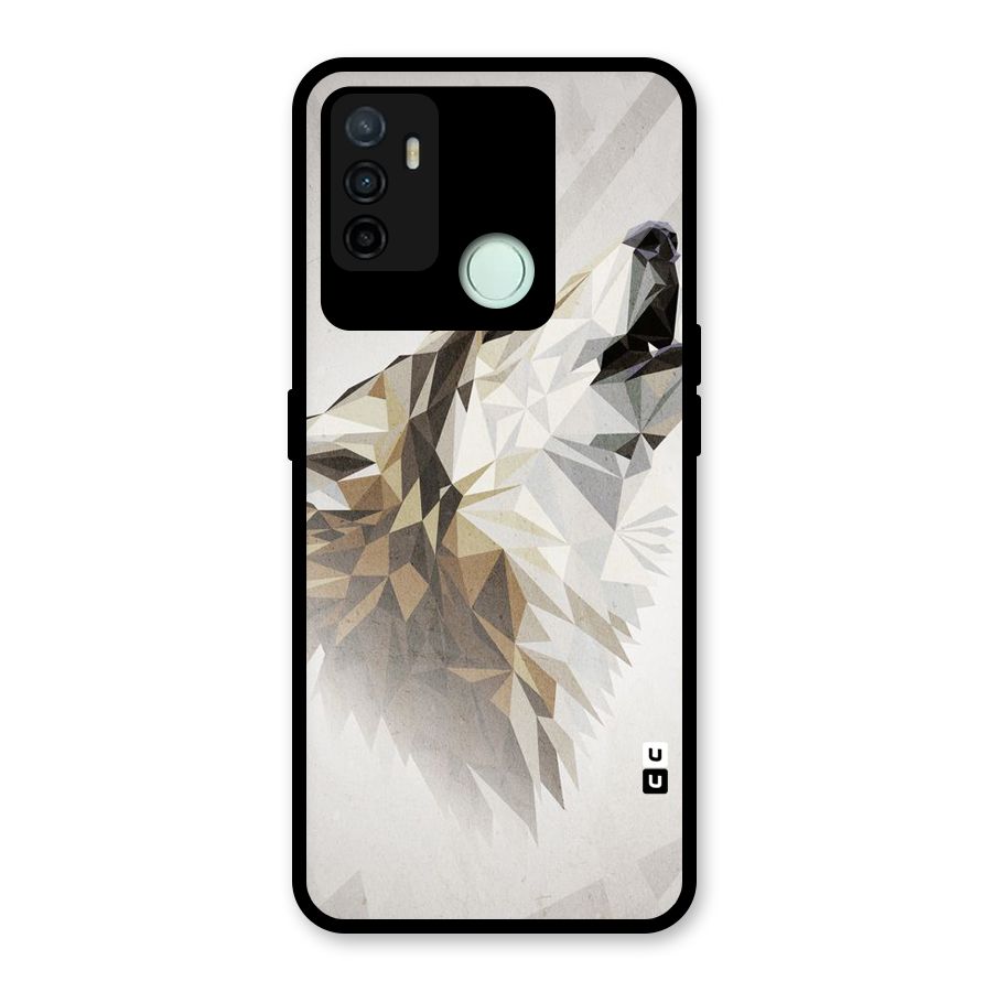 Diamond Wolf Glass Back Case for Oppo A53