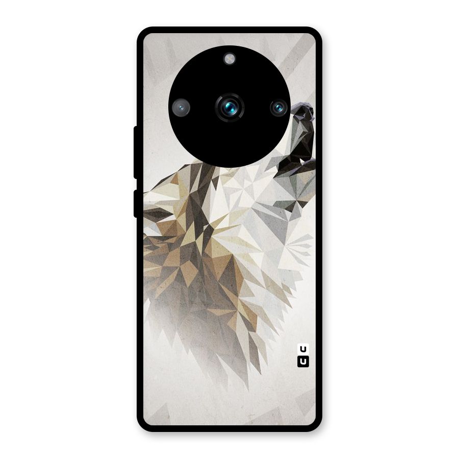 Diamond Wolf Glass Back Case for Realme 11 Pro