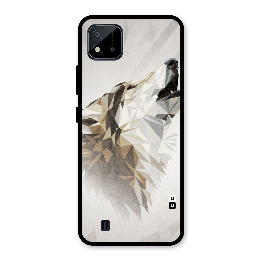 Diamond Wolf Glass Back Case for Realme C11 2021