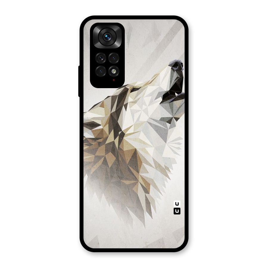 Diamond Wolf Glass Back Case for Redmi Note 11S