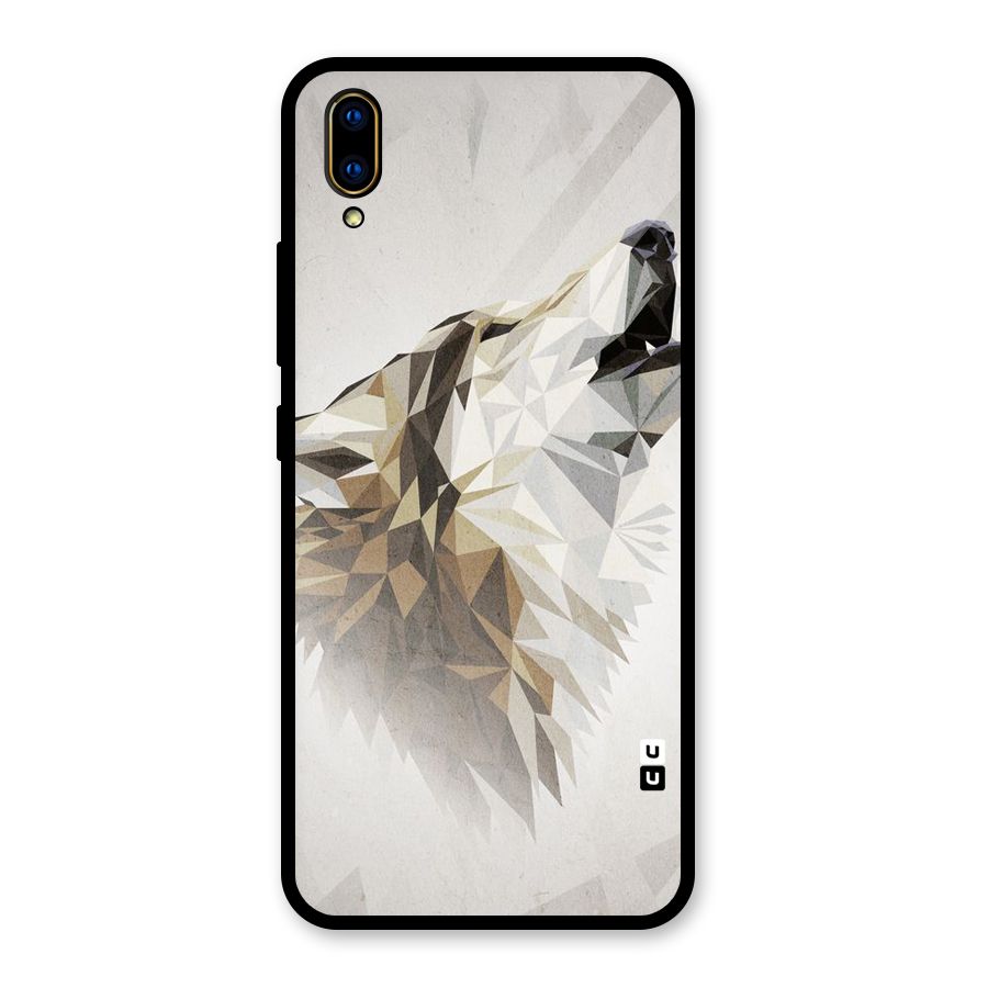 Diamond Wolf Glass Back Case for Vivo V11 Pro