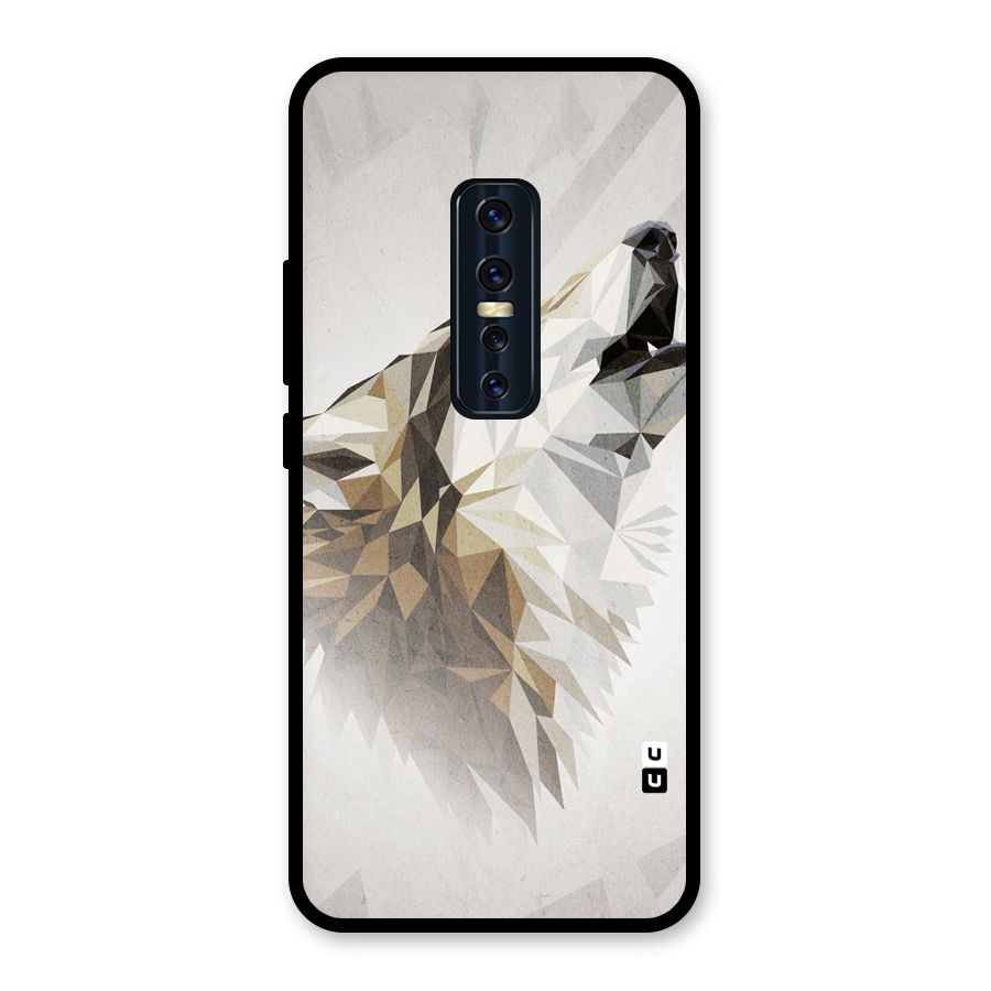 Diamond Wolf Glass Back Case for Vivo V17 Pro