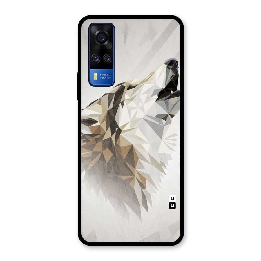 Diamond Wolf Glass Back Case for Vivo Y31