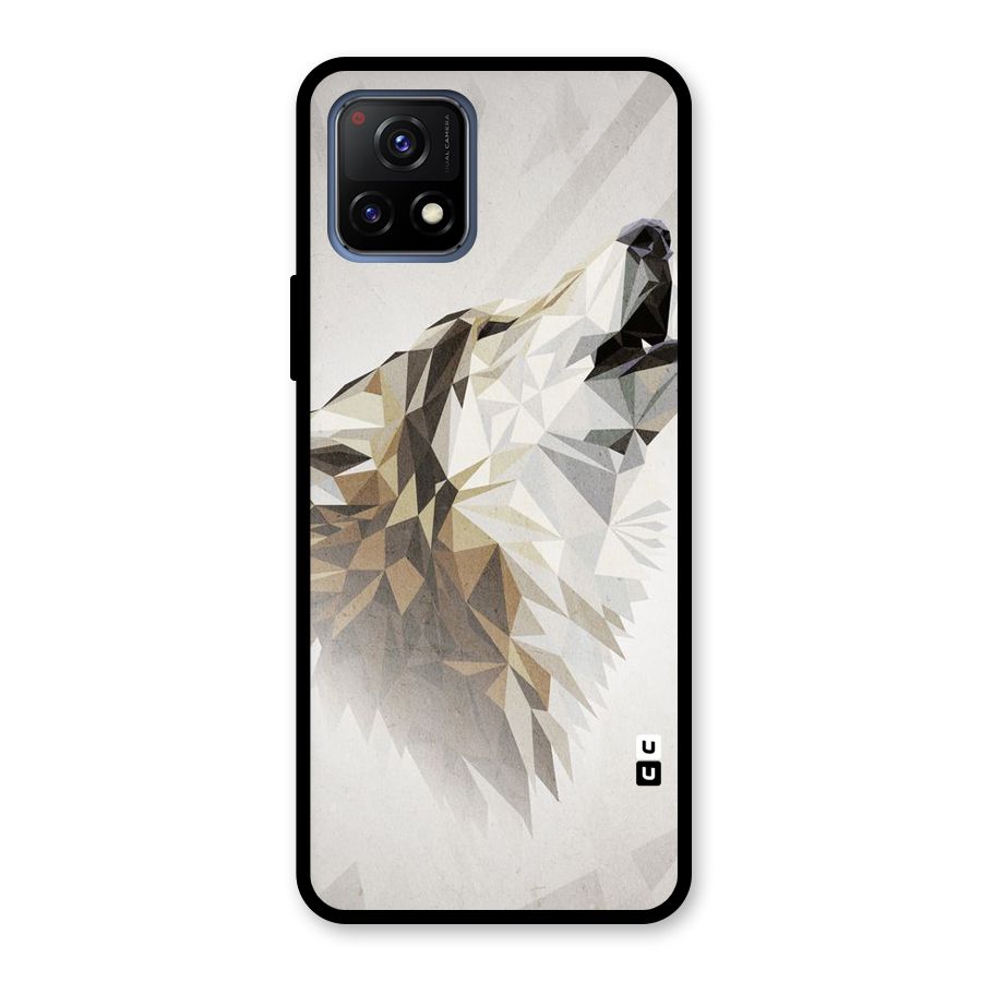 Diamond Wolf Glass Back Case for Vivo Y72 5G