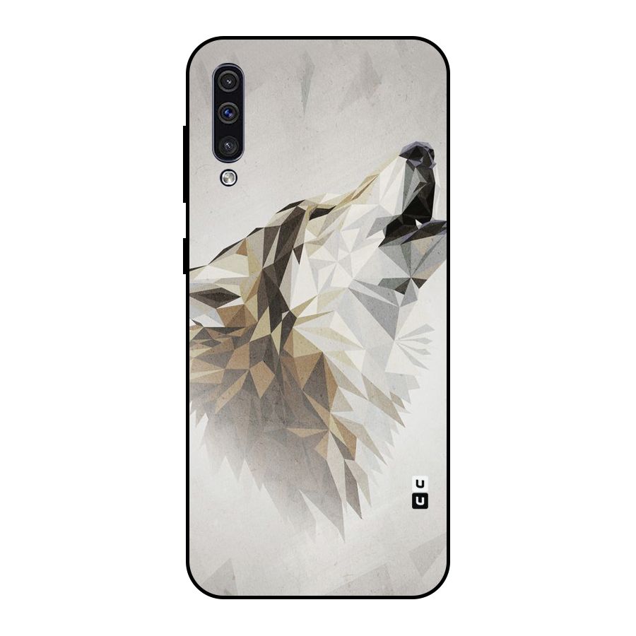 Diamond Wolf Metal Back Case for Galaxy A30s