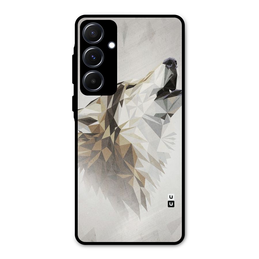 Diamond Wolf Metal Back Case for Galaxy A55