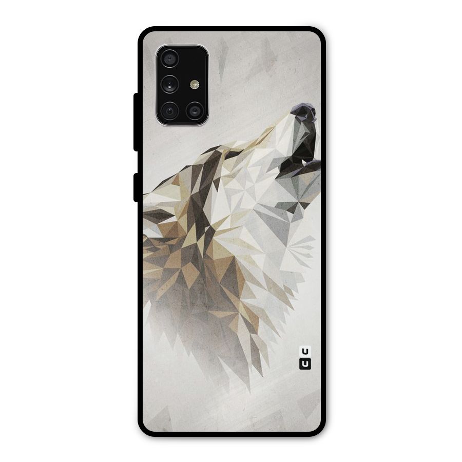 Diamond Wolf Metal Back Case for Galaxy A71