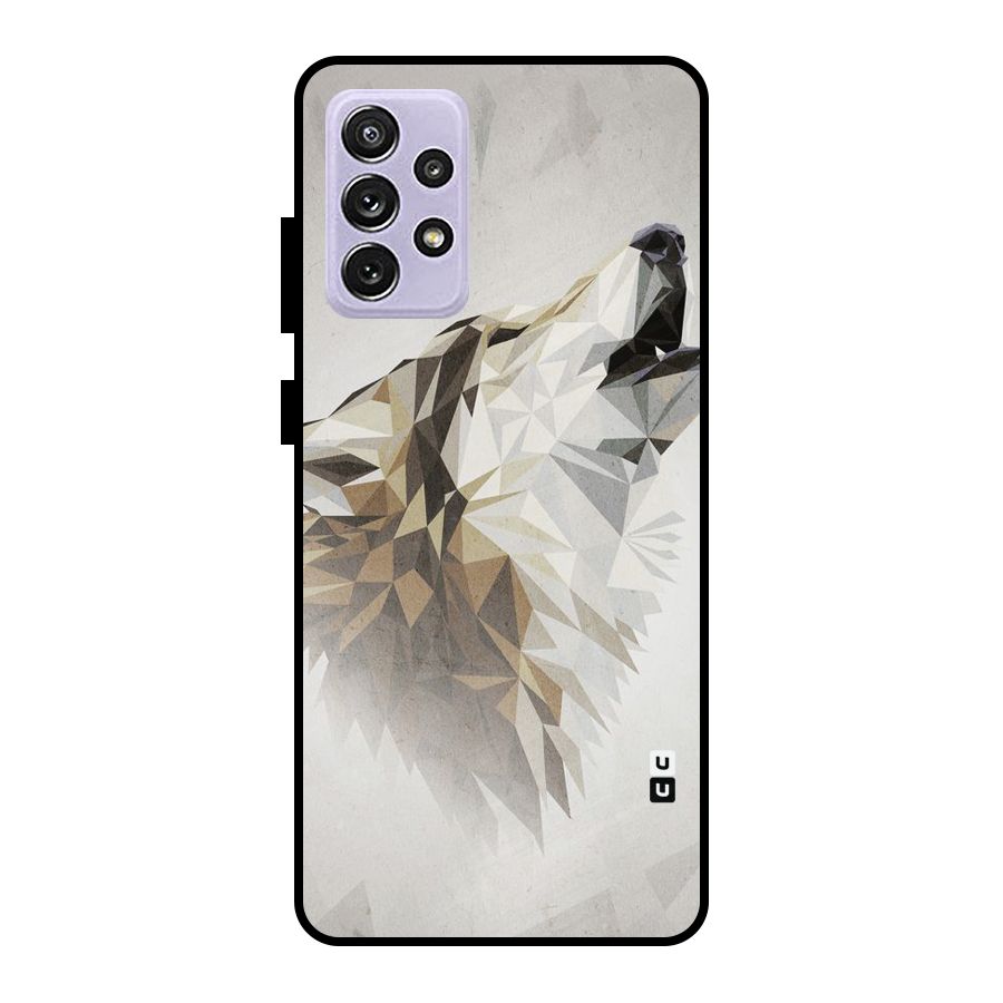 Diamond Wolf Metal Back Case for Galaxy A72