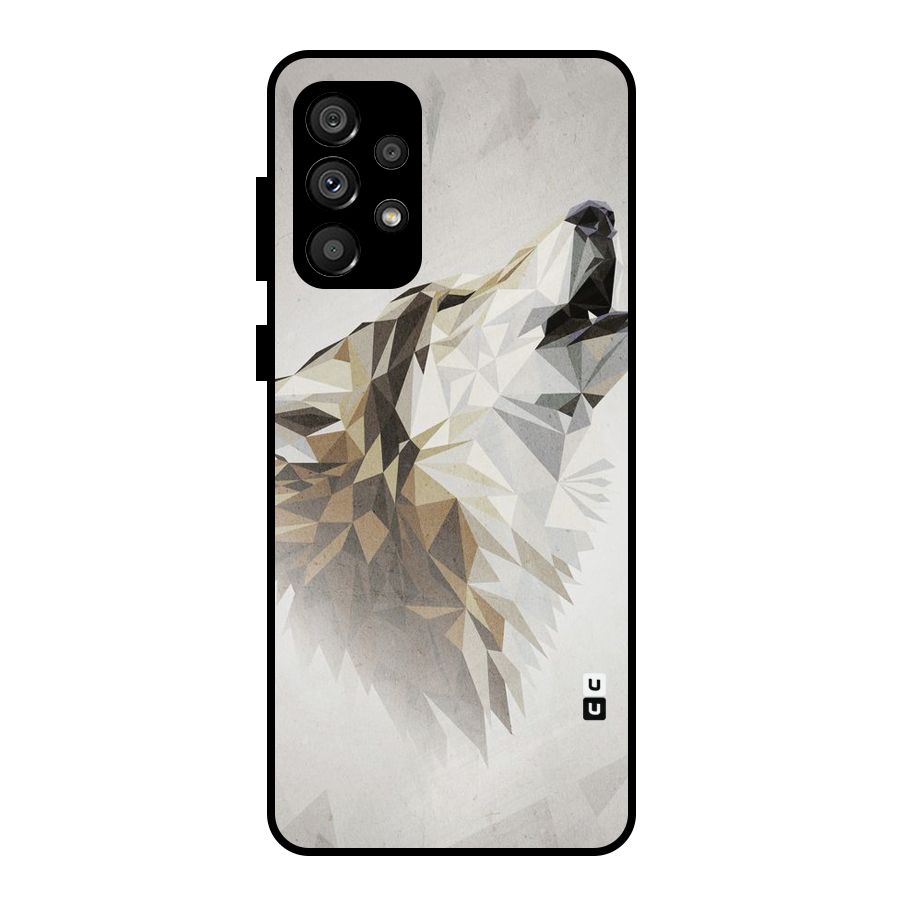 Diamond Wolf Metal Back Case for Galaxy A73 5G