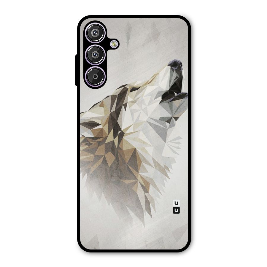 Diamond Wolf Metal Back Case for Galaxy F15