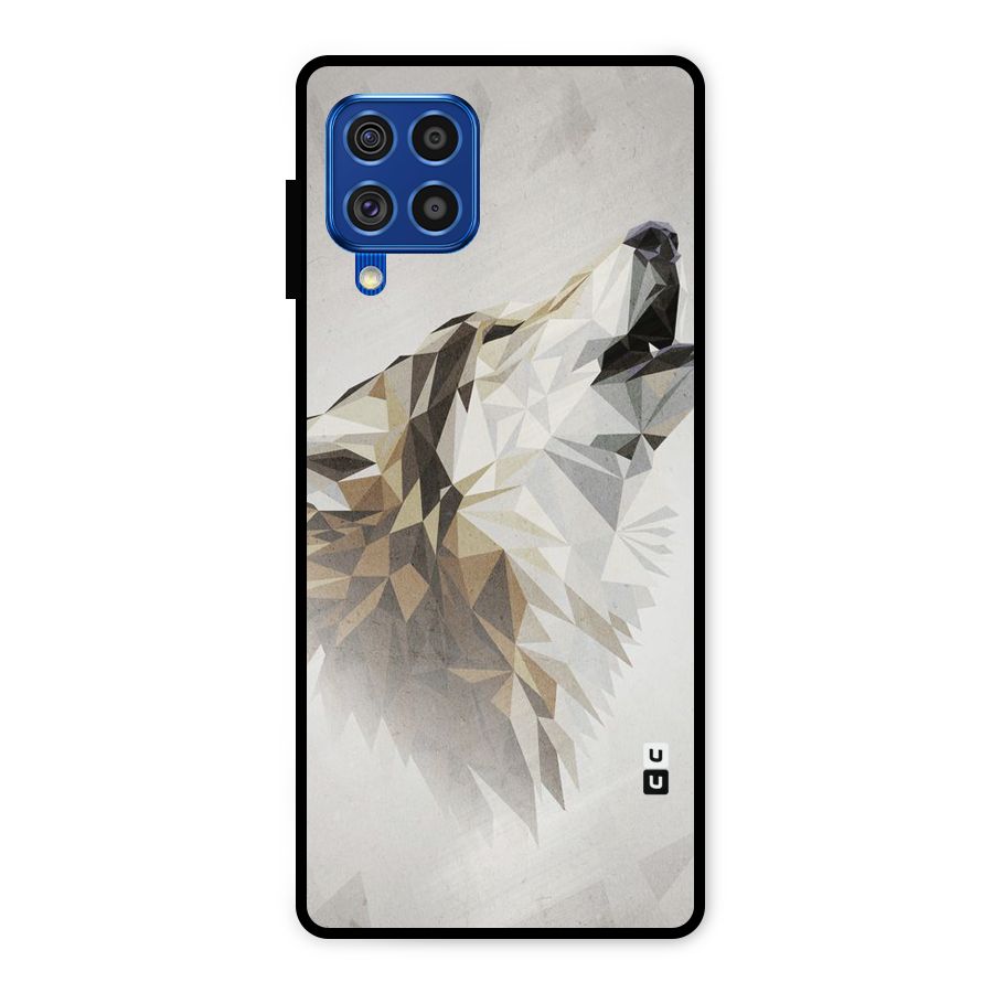 Diamond Wolf Metal Back Case for Galaxy F62