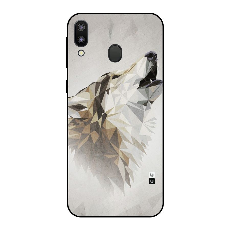 Diamond Wolf Metal Back Case for Galaxy M20