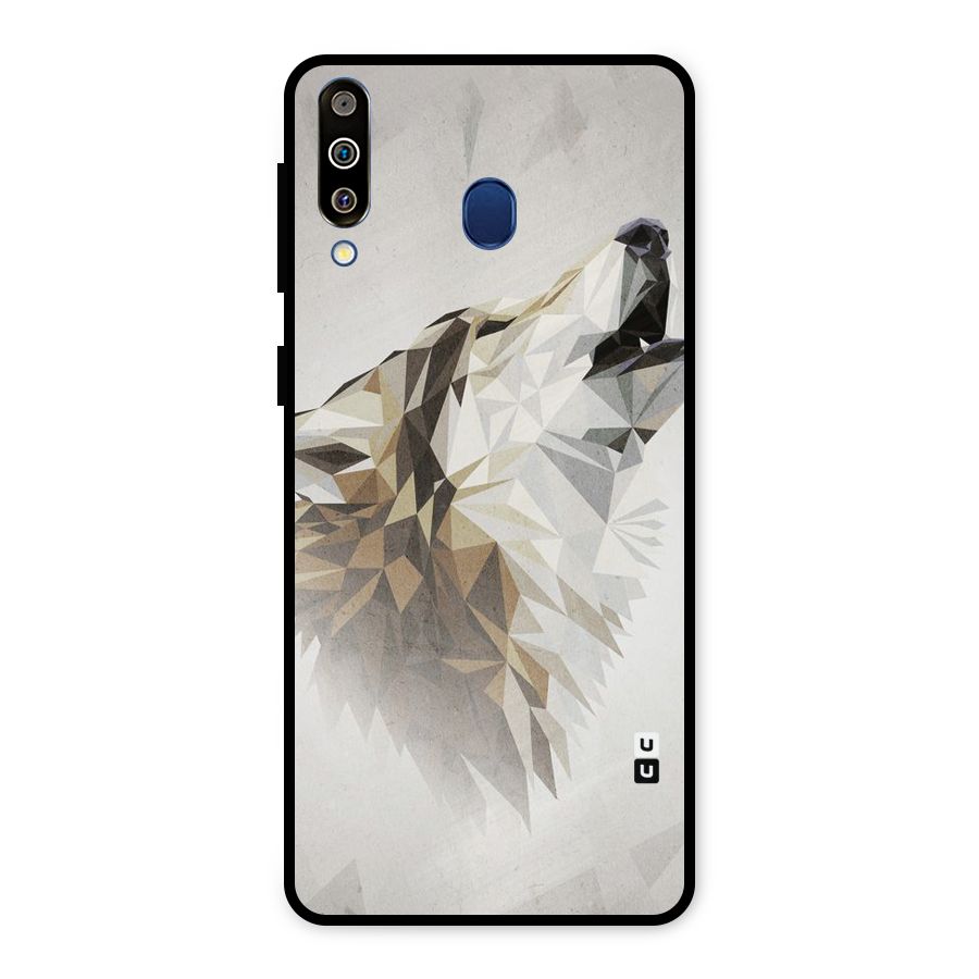 Diamond Wolf Metal Back Case for Galaxy M30