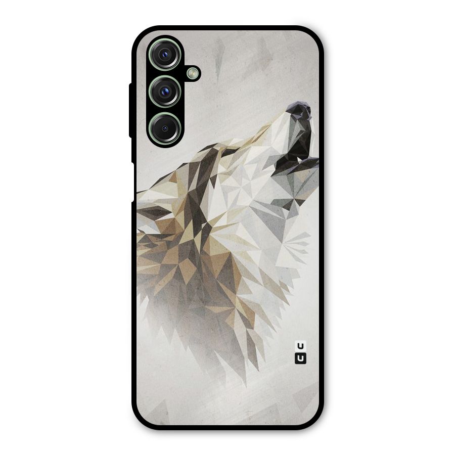 Diamond Wolf Metal Back Case for Galaxy M34