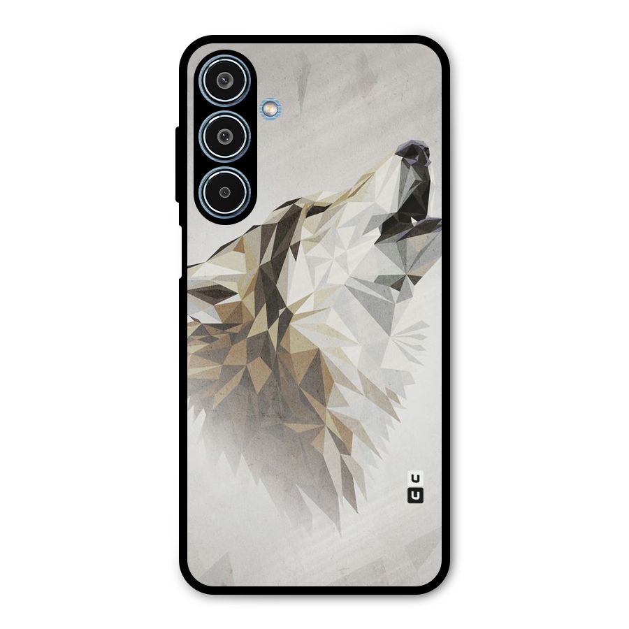 Diamond Wolf Metal Back Case for Galaxy M35