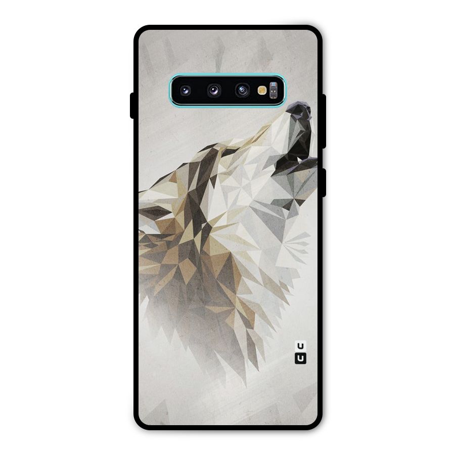 Diamond Wolf Metal Back Case for Galaxy S10 Plus