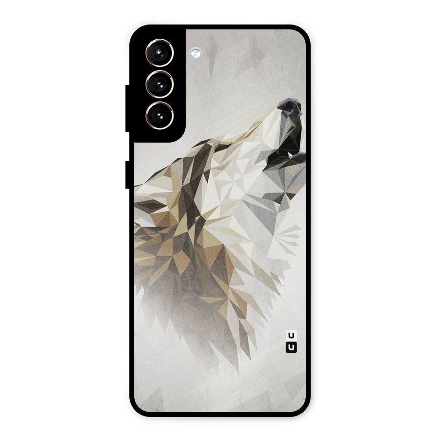 Diamond Wolf Metal Back Case for Galaxy S21 Plus