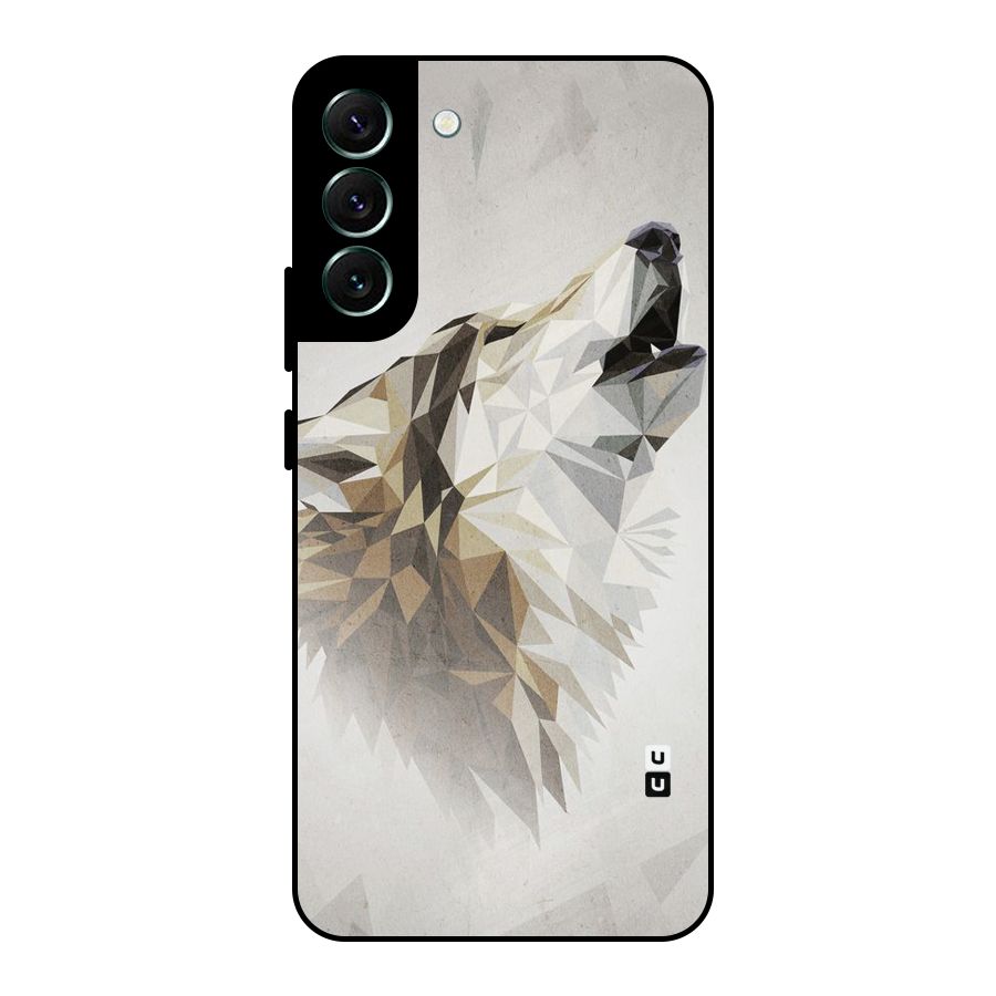 Diamond Wolf Metal Back Case for Galaxy S22 Plus 5G