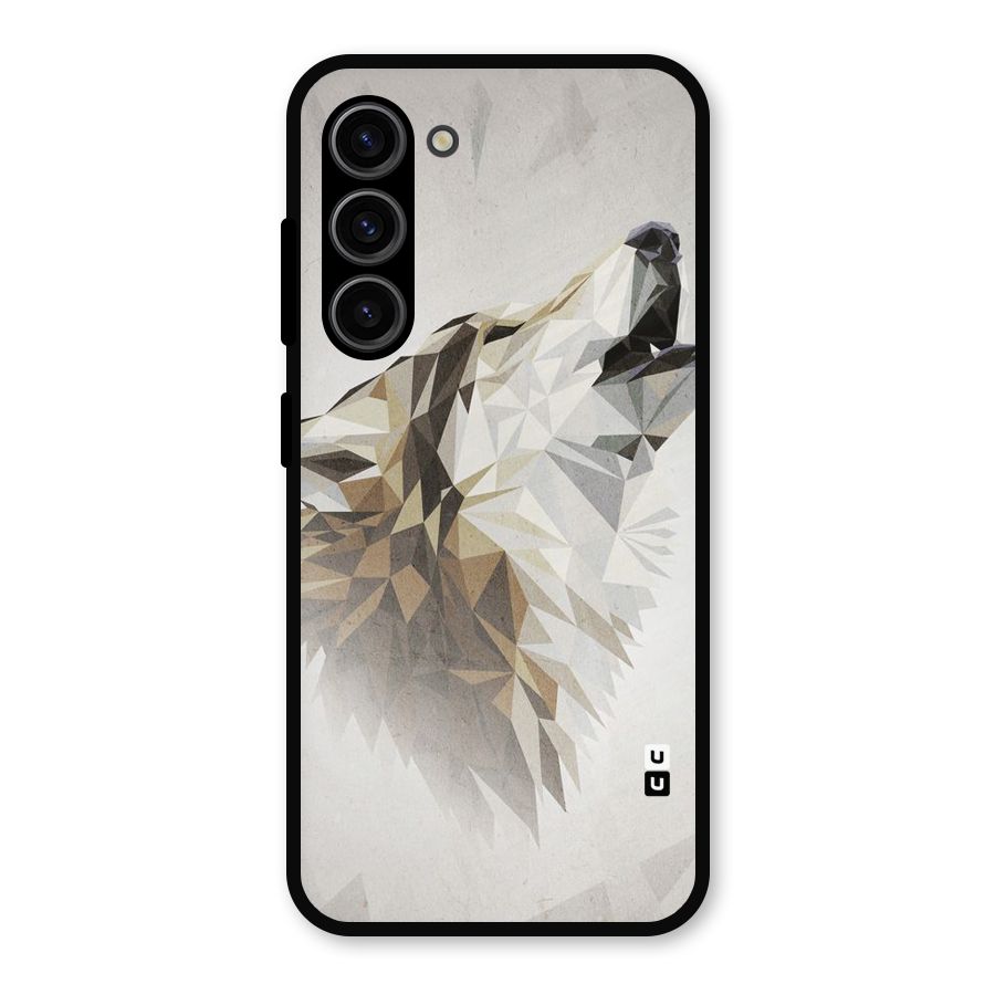 Diamond Wolf Metal Back Case for Galaxy S23