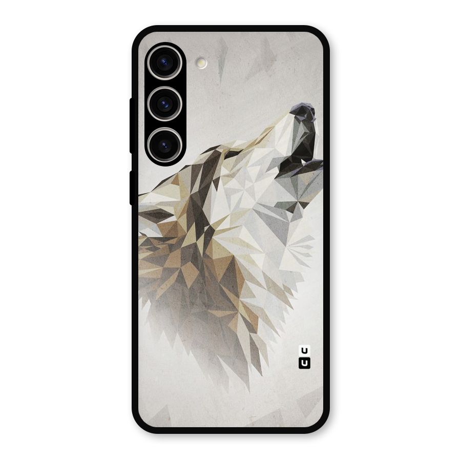 Diamond Wolf Metal Back Case for Galaxy S23 Plus