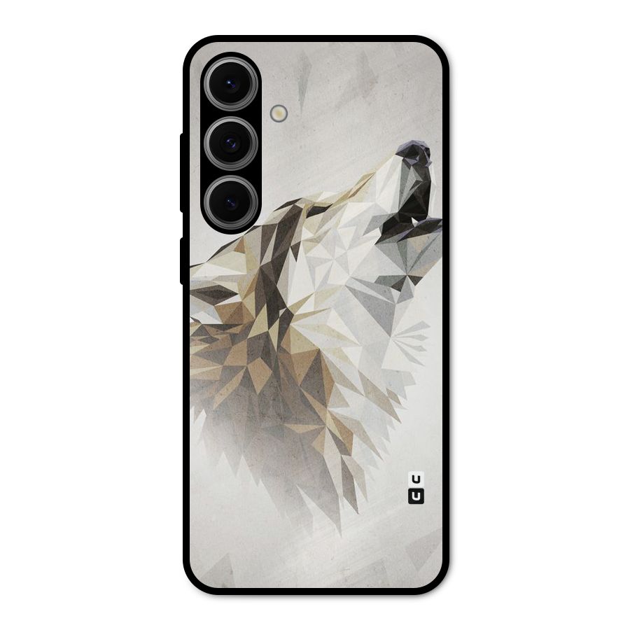 Diamond Wolf Metal Back Case for Galaxy S24 FE