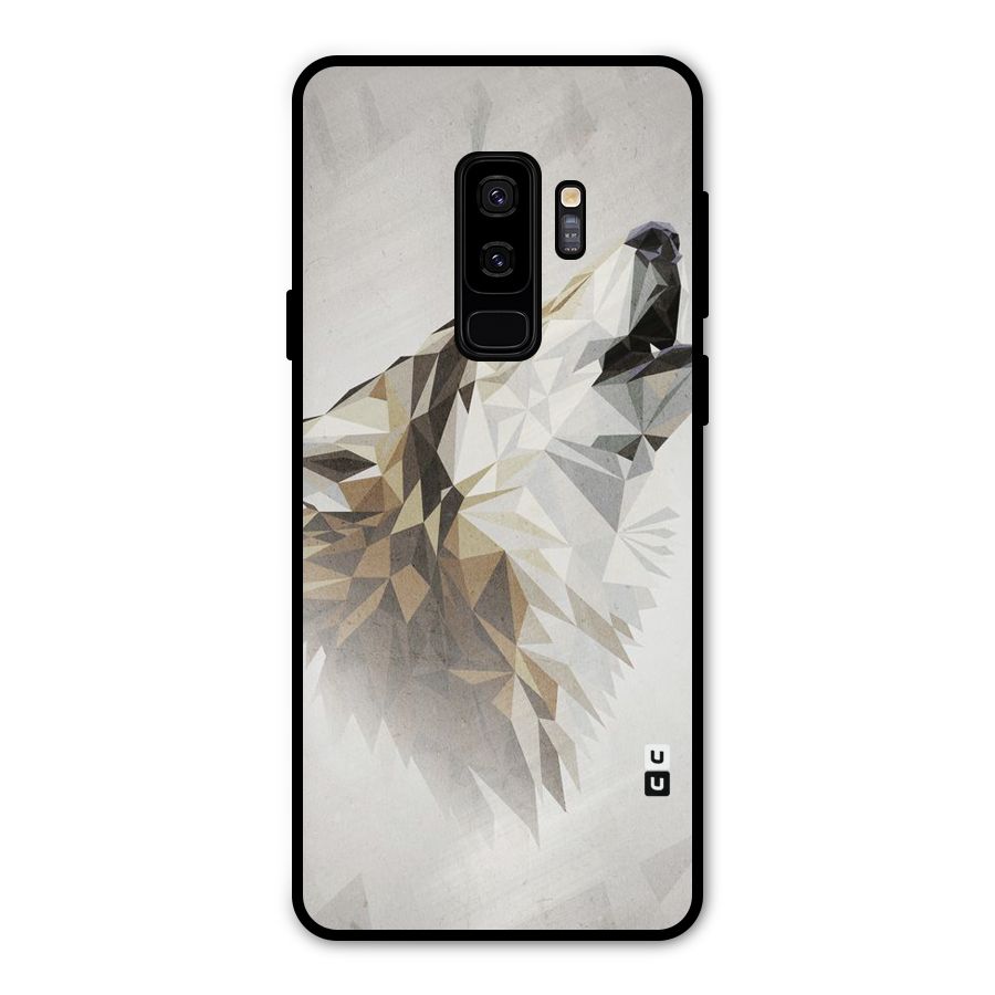Diamond Wolf Metal Back Case for Galaxy S9 Plus