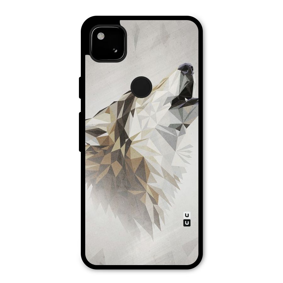 Diamond Wolf Metal Back Case for Google Pixel 4a