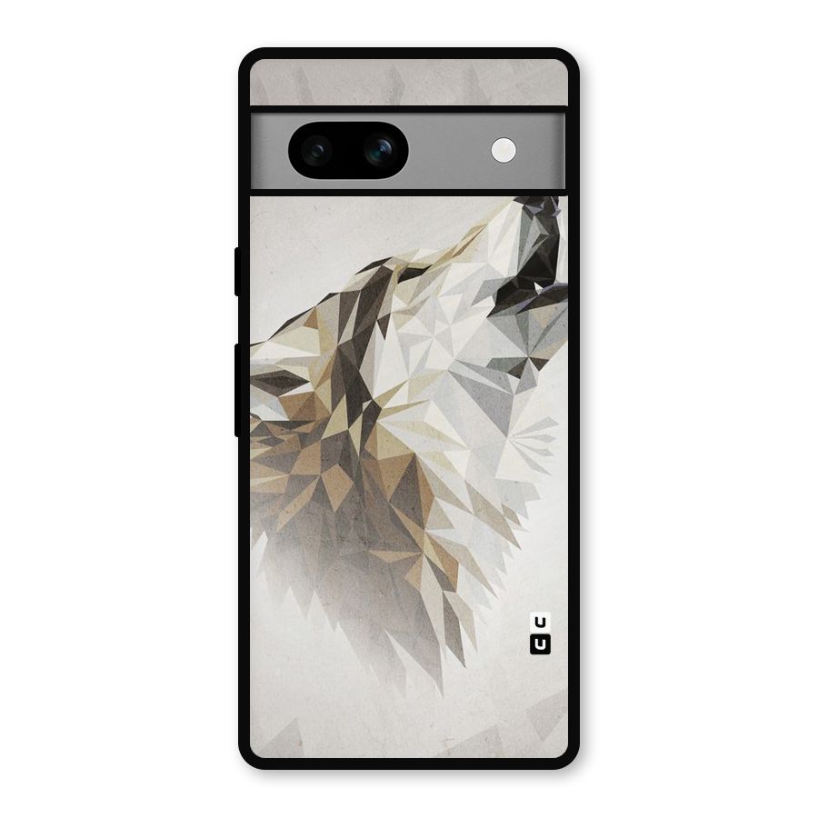 Diamond Wolf Metal Back Case for Google Pixel 7a