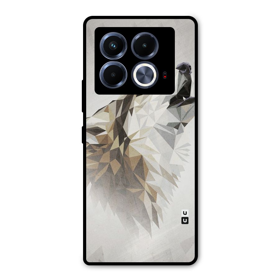 Diamond Wolf Metal Back Case for Infinix Note 40 5G