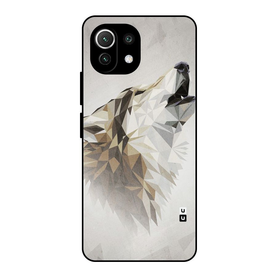 Diamond Wolf Metal Back Case for Mi 11 Lite NE 5G