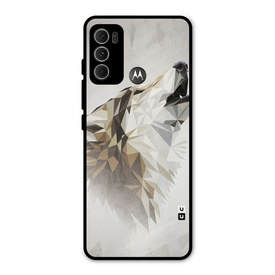 Diamond Wolf Metal Back Case for Moto G60