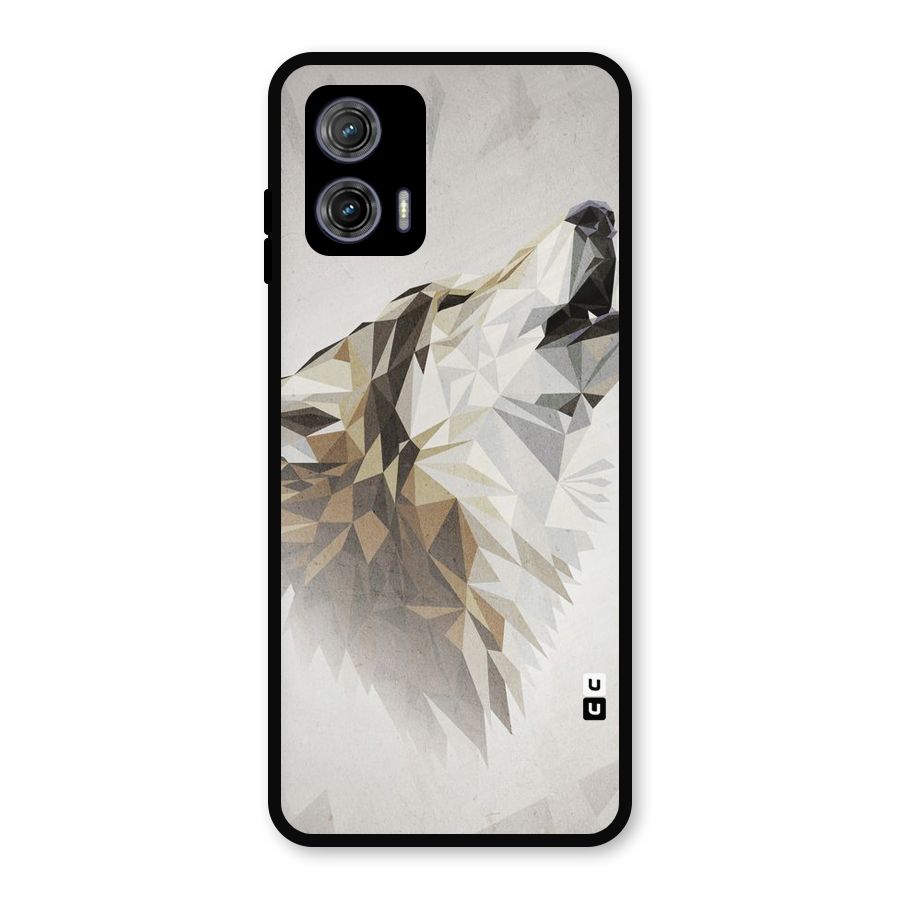 Diamond Wolf Metal Back Case for Moto G73
