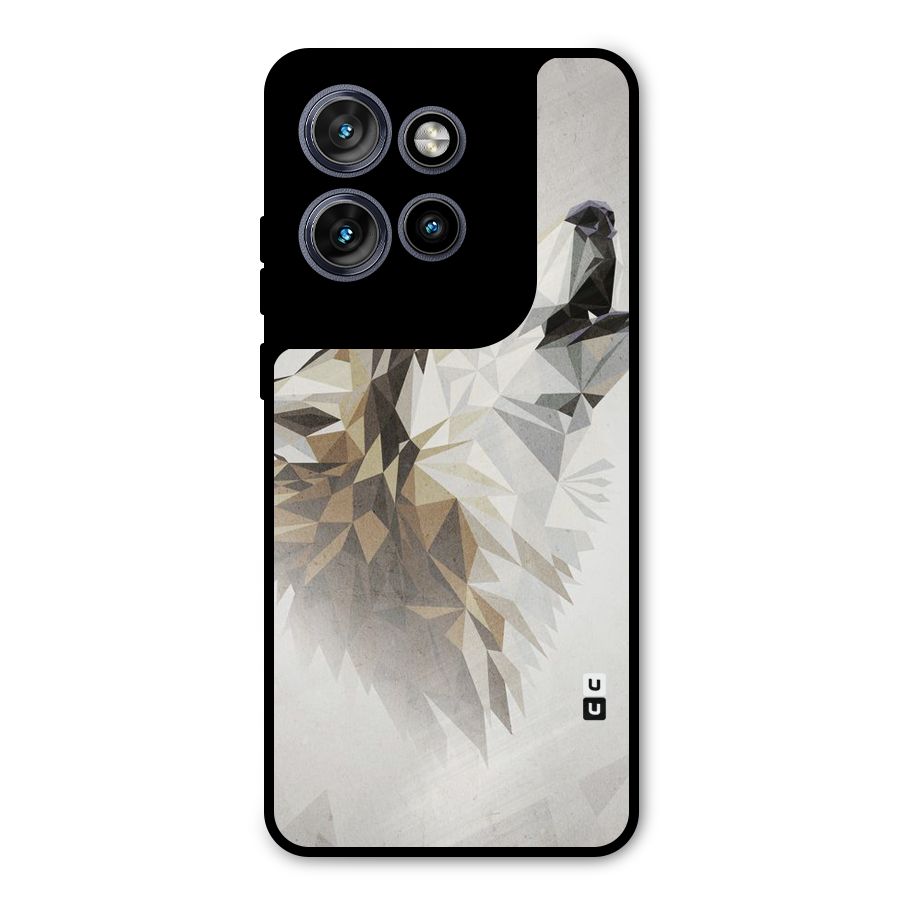 Diamond Wolf Metal Back Case for Motorola Edge 50 Neo