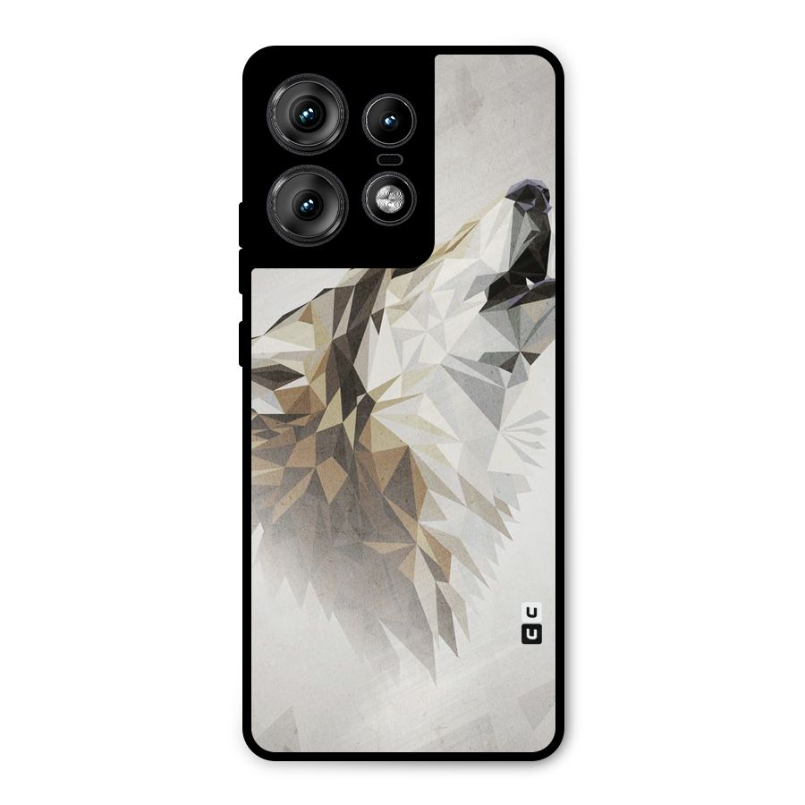 Diamond Wolf Metal Back Case for Motorola Edge 50 Pro