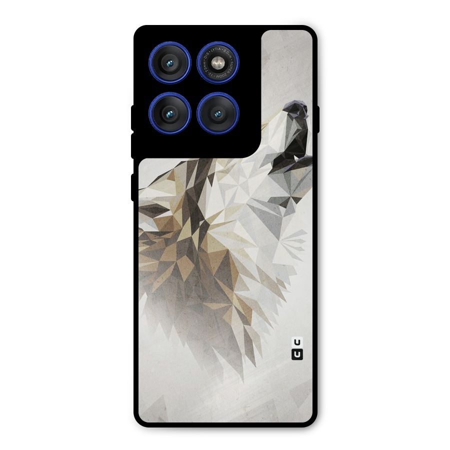 Diamond Wolf Metal Back Case for Motorola Edge 60 Pro