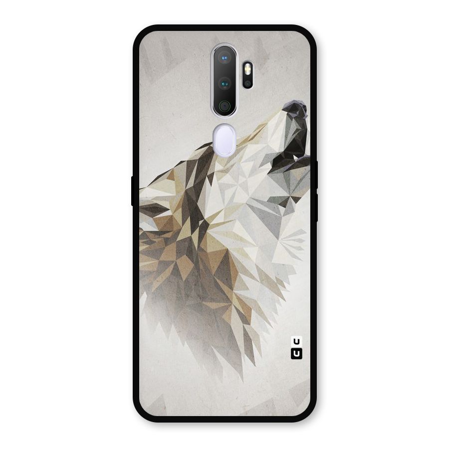 Diamond Wolf Metal Back Case for Oppo A9 (2020)