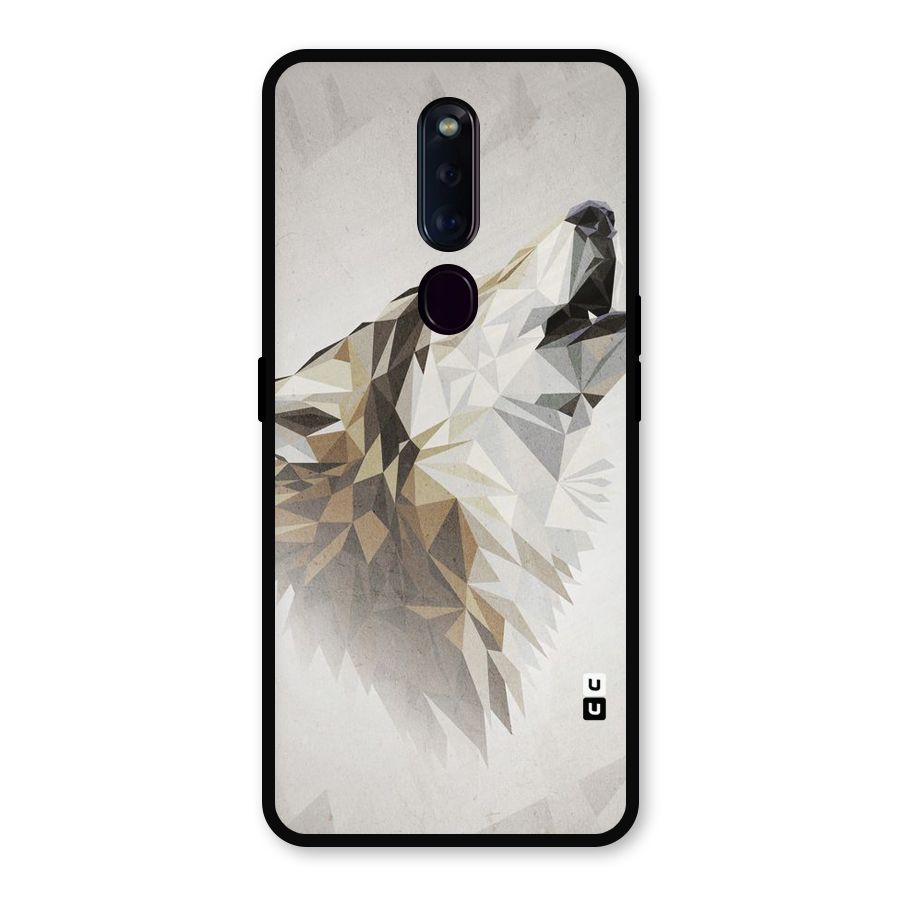 Diamond Wolf Metal Back Case for Oppo F11 Pro
