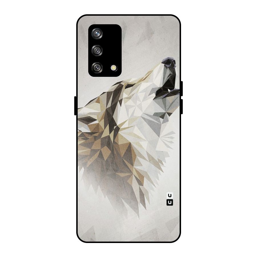 Diamond Wolf Metal Back Case for Oppo F19