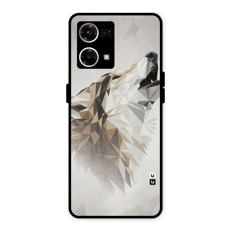 Diamond Wolf Metal Back Case for Oppo F21s Pro 4G