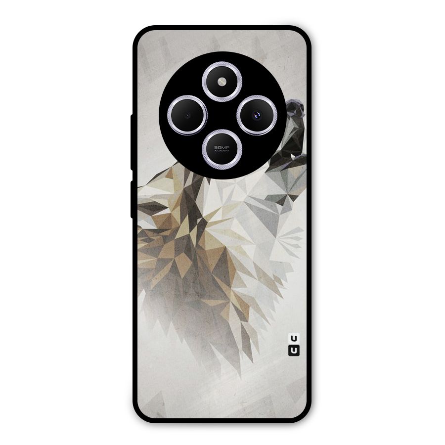 Diamond Wolf Metal Back Case for Poco C75 5G